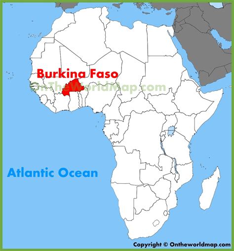 burkina faso map world